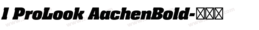 1 ProLook AachenBold字体转换